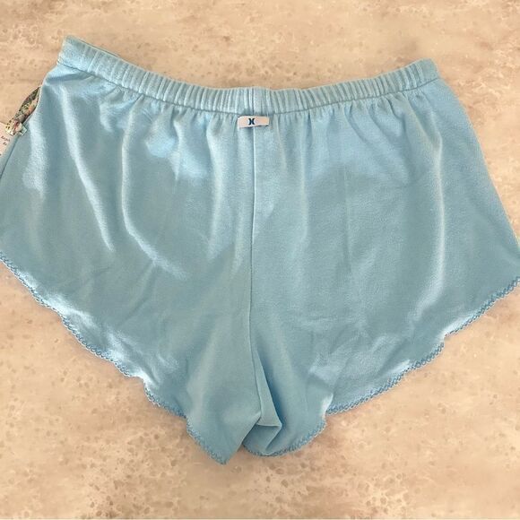 LoveShackFancy x Hurley Solid Aqua Terry Shorts - Picture 4 of 5